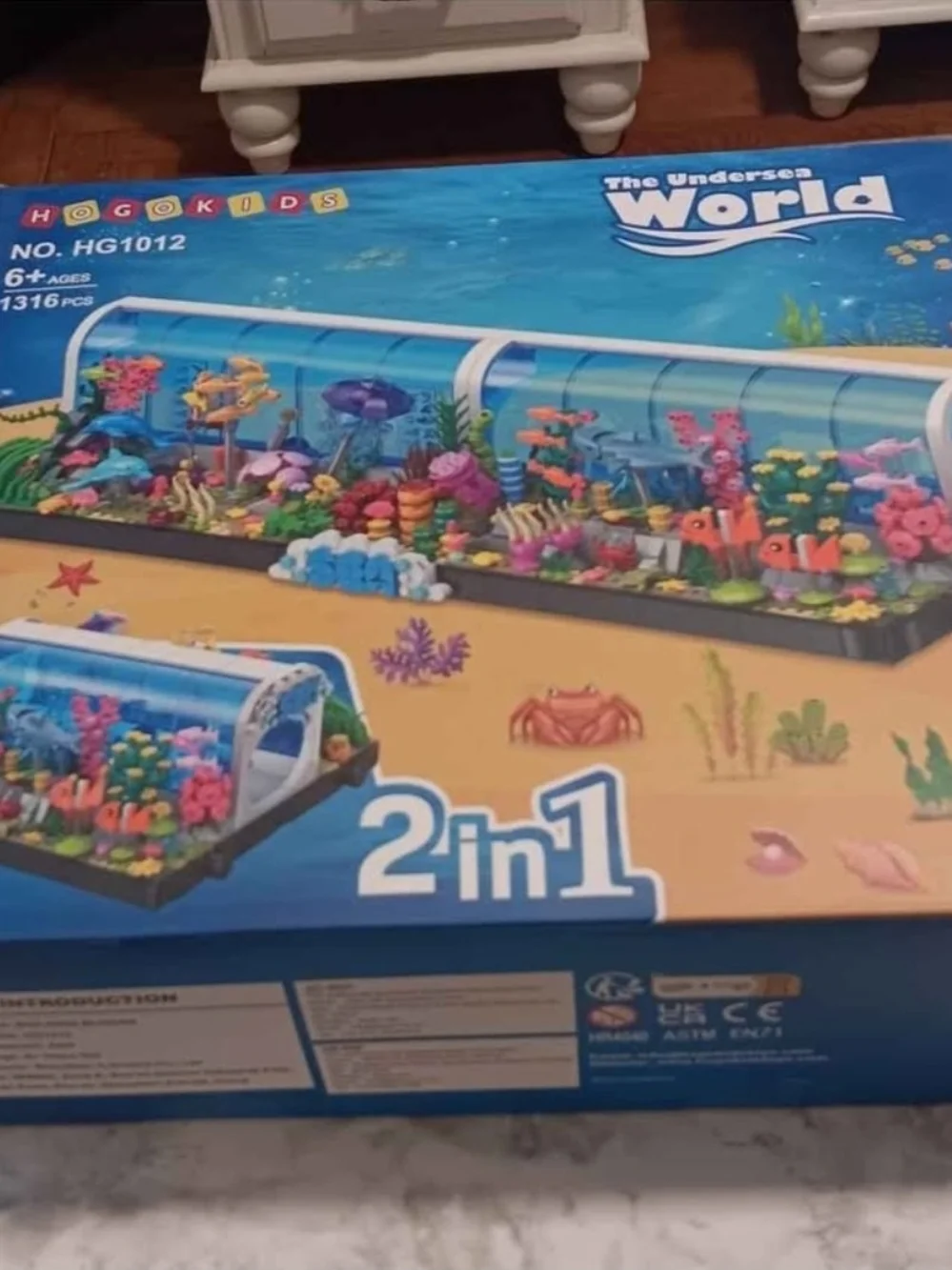 NEW HOGOKIDS 2-in-1 Undersea World Building Block Set – 1,316 Pieces | Aquarium
